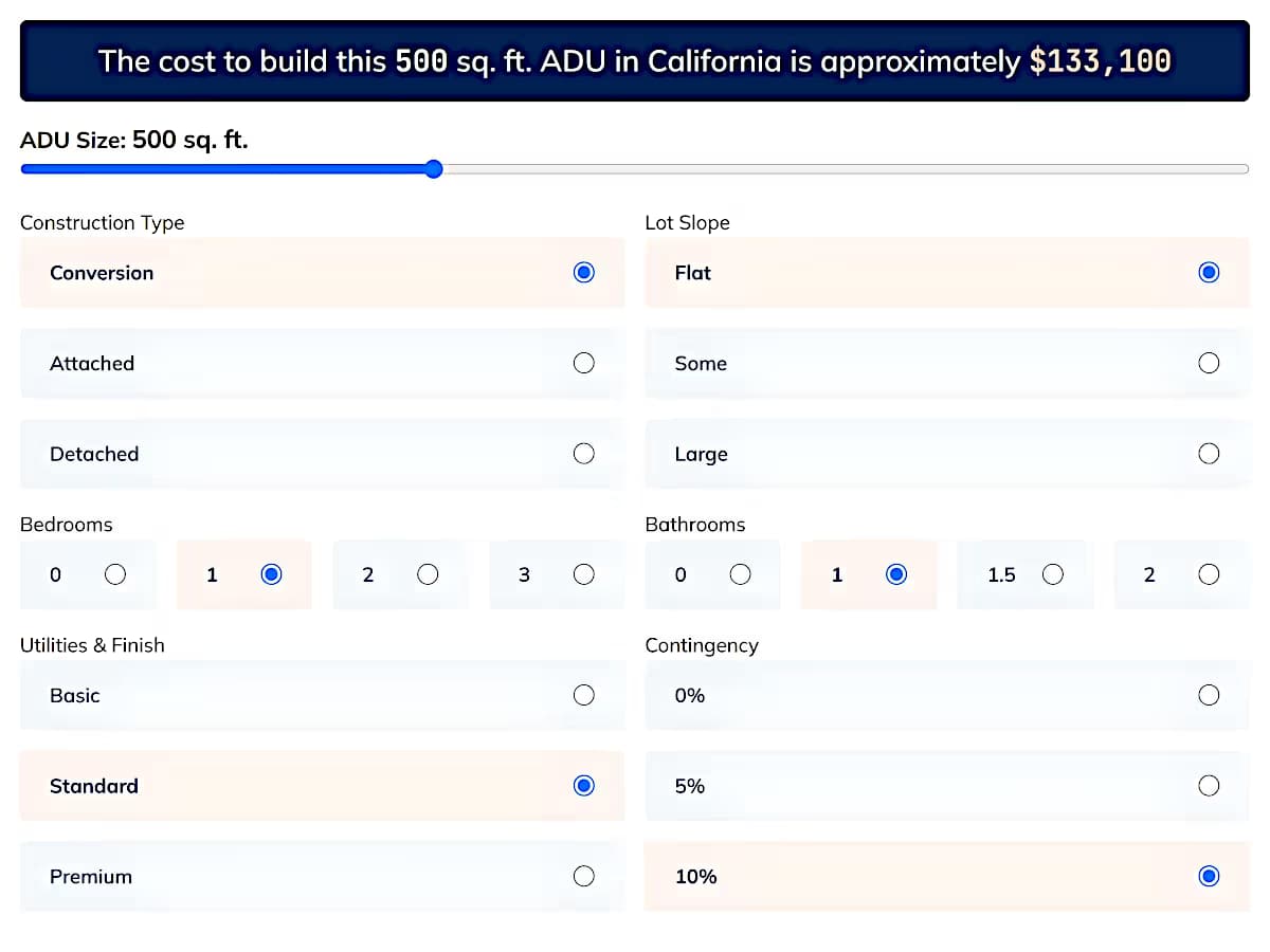  Construction Cost Calculator