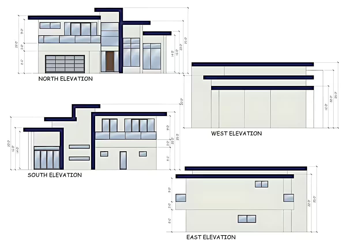 New Construction in Shadow Hills, 91352 (1200 sq. ft.) - Elevations